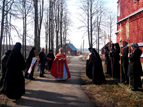 Александро-Невский  женский монастырь. Светлая седмица, крестный ход после литургии