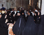 Праздничное богослужение 12 сентября 1996 года. Поет хор Ново-Голутвина монастыря под руководством игумении Ксении