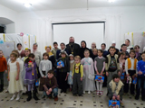 Гости обители: иерей Сергий (Бернадский) и учащиеся Воскресной школы Троицкого собора г. Яхромы